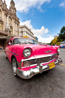 Old classic car in Havana clipart