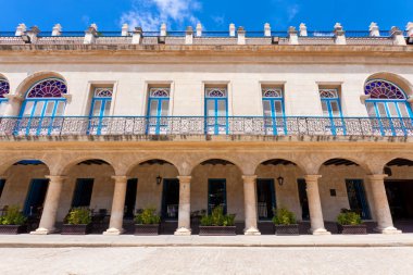 Typical building in Old havana clipart