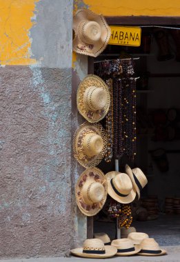 Souvenirs for sale in Old Havana clipart