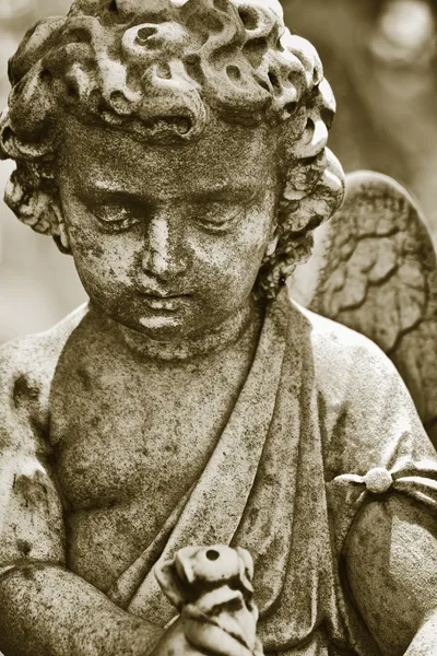Винтажная статуя ангела — стоковое фото