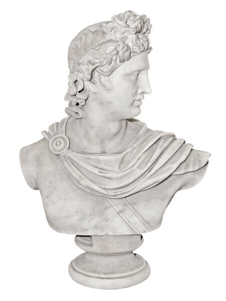 Древняя статуя Александра Македонского, изолированная на белом
