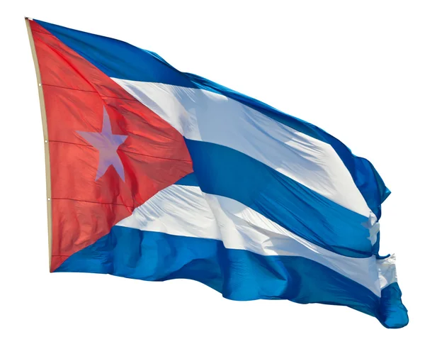 Bandera cubana aislada sobre fondo blanco —  Fotos de Stock
