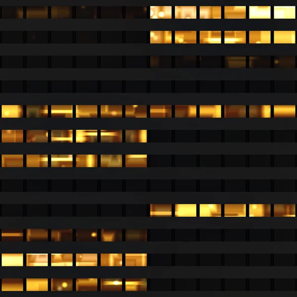 Nahtloses Muster, das an Wolkenkratzer-Fenster erinnert, die nachts beleuchtet werden — Stockfoto
