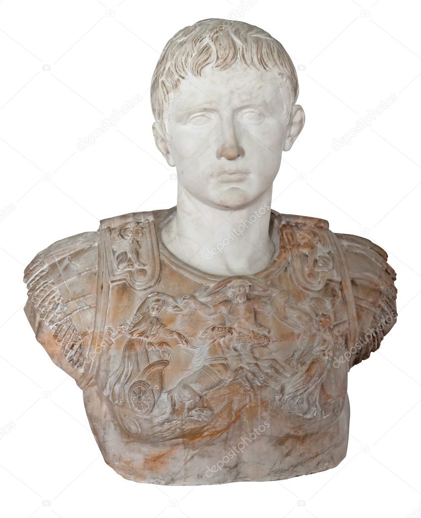 Ancient statue of the roman emperor Augustus