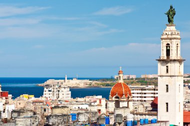 View of Havana with the bay on the background clipart