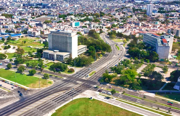 Vista aérea de La Habana incluyendo Plaza de la Revolución —  Fotos de Stock