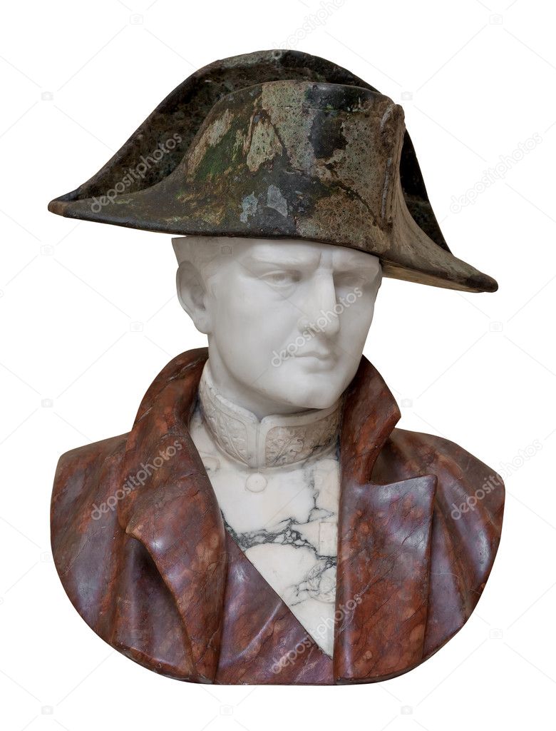 Bust of Napoleon isolated on white