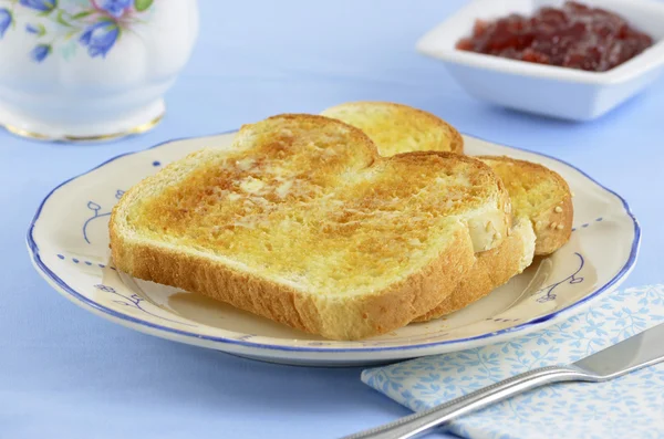 Kızarmış ekmek ve reçel — Stok fotoğraf