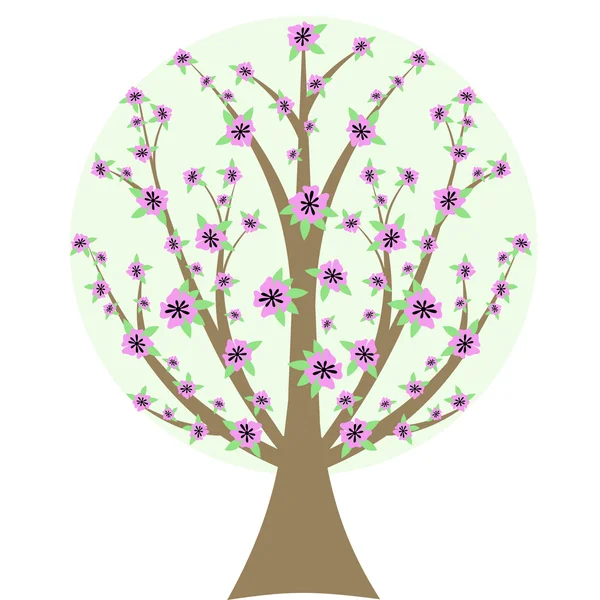 Árvore de flor de cereja —  Vetores de Stock
