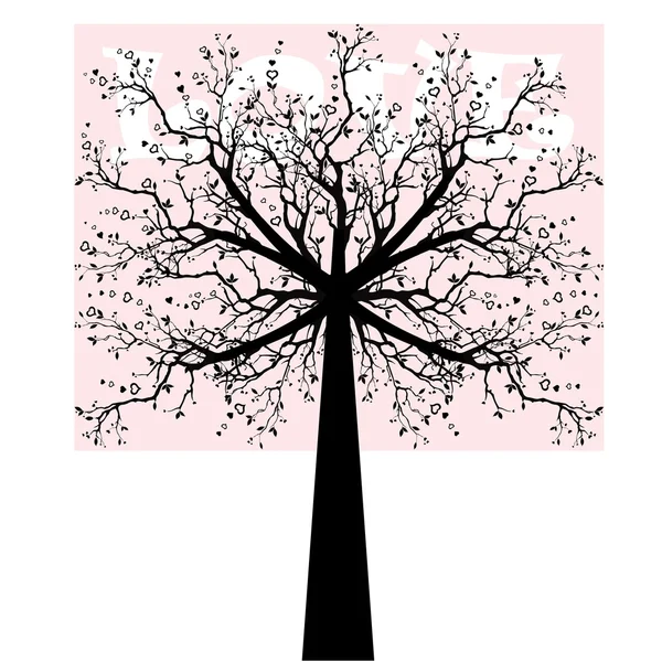 Dragoste copac — Vector de stoc