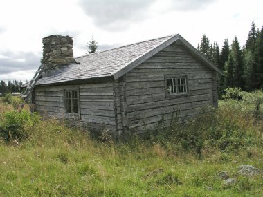 eski geleneksel ahşap kabin
