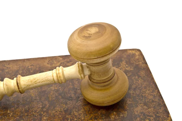 stock image Old book and gavel