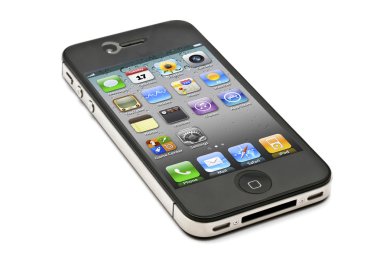 IPhone isolated on white clipart