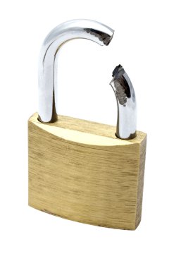 Broken padlock clipart