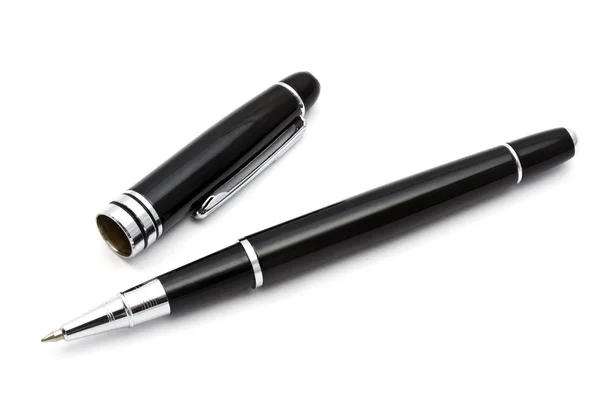 Černé kuličkové pero — Stock fotografie