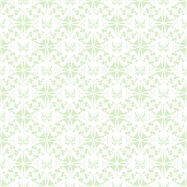 Seamless floral and butterfly pattern