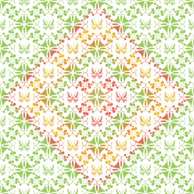 Seamless floral and butterfly pattern