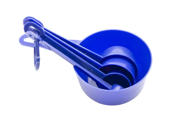 兰色测量勺子 — 图库照片