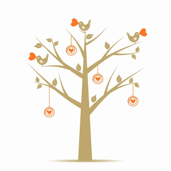 Valentines Tree — Stock Vector