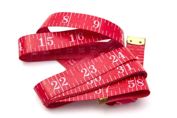 빨간 테이프 측정 — 스톡 사진