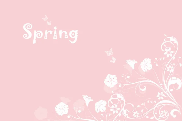 Primavera rosa fondo — Vector de stock