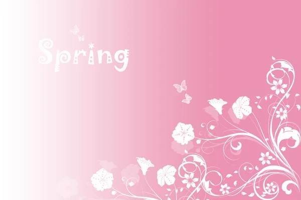 Primavera fundo rosa — Vetor de Stock