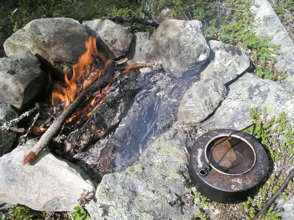 Ogień obozu — Zdjęcie stockowe