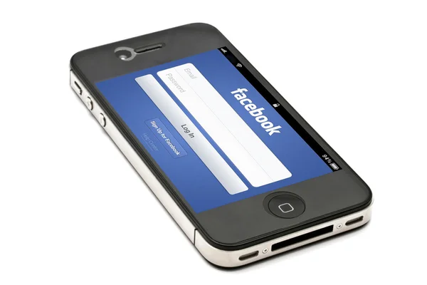 IPhone y facebook —  Fotos de Stock