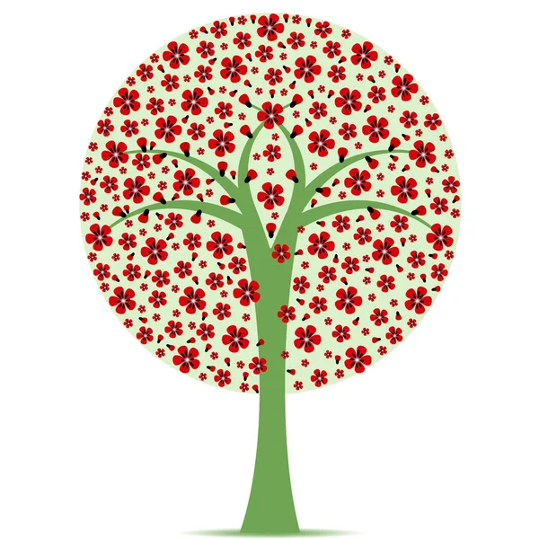 Flor Árvore —  Vetores de Stock