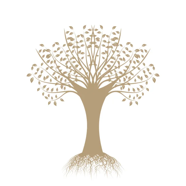 芸術の木のシルエット — ストックベクタ