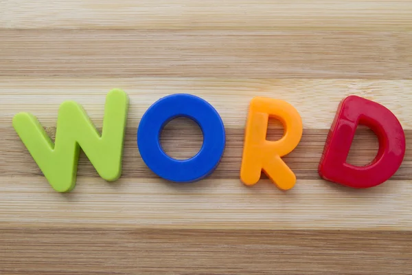 Letter magnets "WORD" — Stock Photo, Image