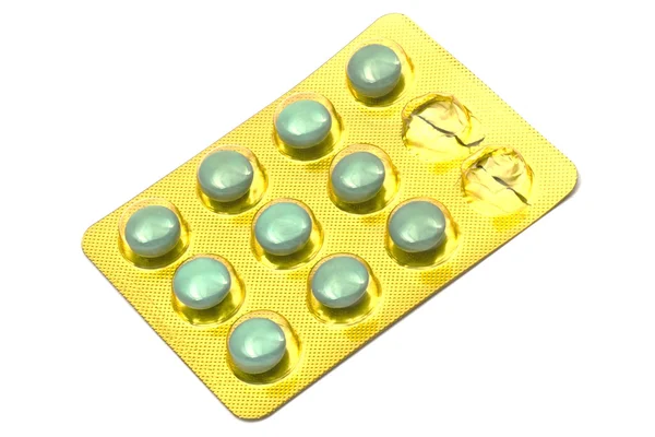 Green Pills — Stock Photo, Image