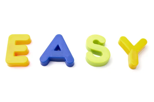 Ímãs carta "fácil " — Fotografia de Stock