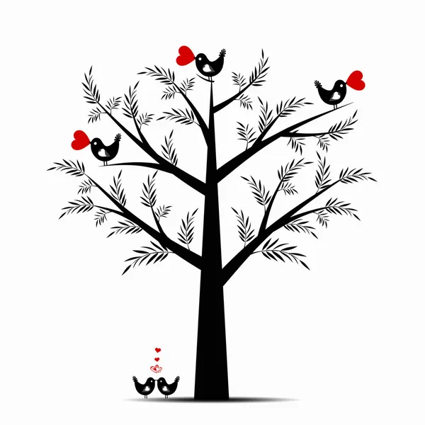 Valentijn boom — Stockvector
