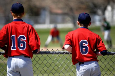 Baseball Players at Game clipart