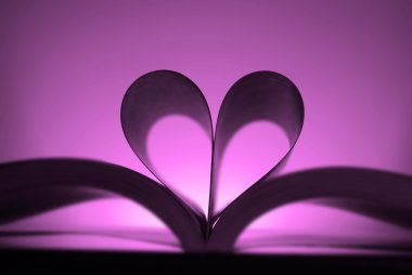 Heart Shaped Book Pages clipart