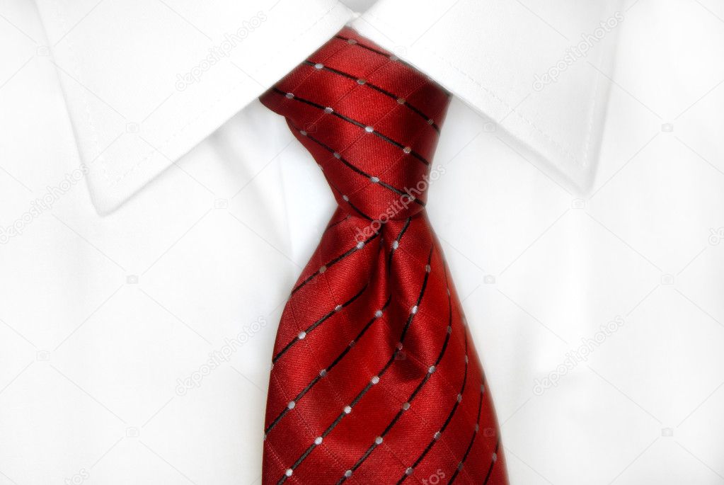 White Shirt Red Tie