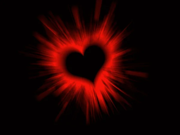 San Valentín corazón en negro —  Fotos de Stock