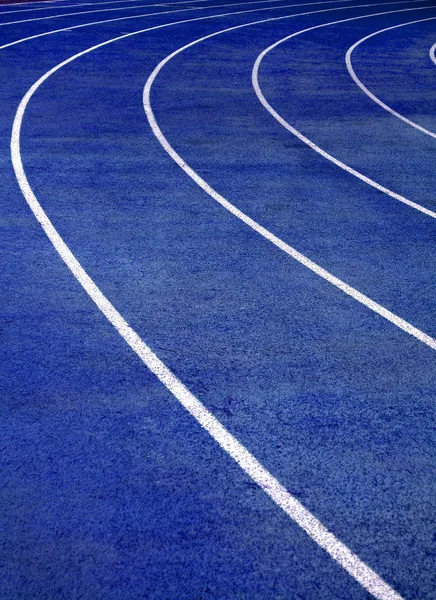 Correr pista azul — Foto de Stock