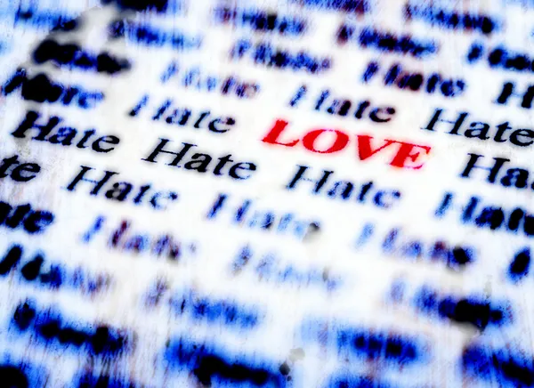 Aşk ve nefret — Stok fotoğraf