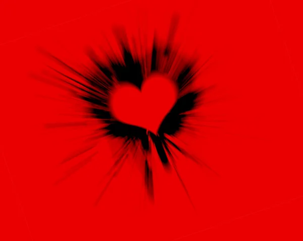 Αγίου Βαλεντίνου καρδιά στο κόκκινο — Φωτογραφία Αρχείου