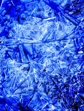 mavi buz kristalleri dondurulmuş