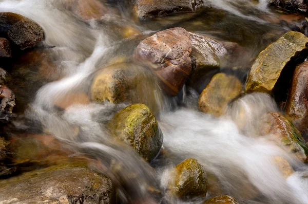 Creek ou córrego Água em rochas — Fotografia de Stock