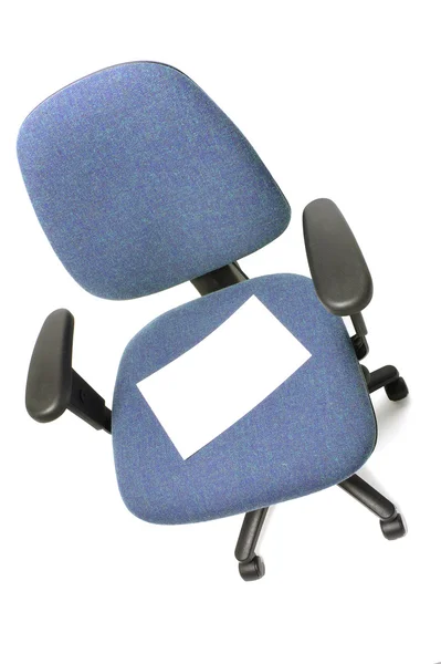 Assine na cadeira de escritório — Fotografia de Stock