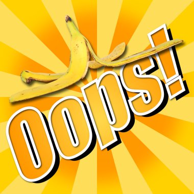 Oops banana skin clipart