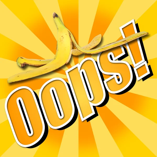 stock image Oops banana skin