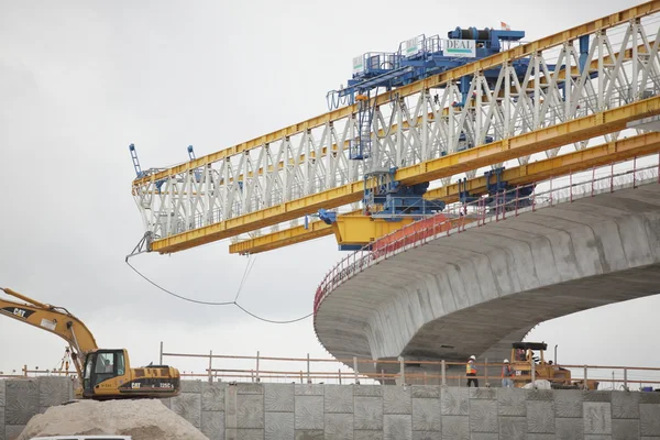Construcción del puente — Foto de Stock