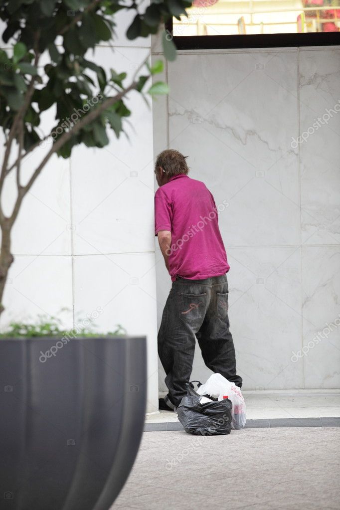 Man urinating on a wall — Stock Photo © felixtm #10636719