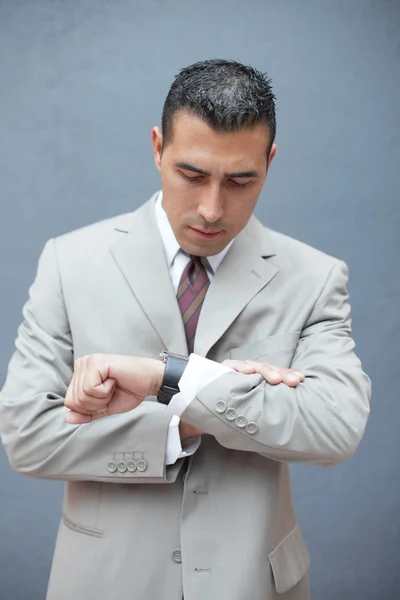 Businessman checking the time — Stock Photo, Image