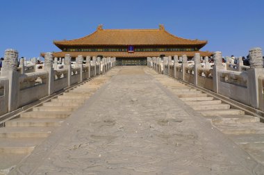 The stairway to the Hall of Supreme Harmony in the Forbidden Cit clipart